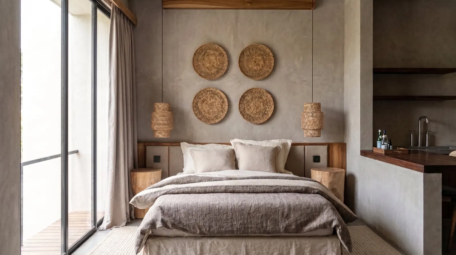 Dormitorio con luz natural